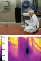 Рис. 5. Сконденсировавшаяся вода в радиаторе парового отопления.