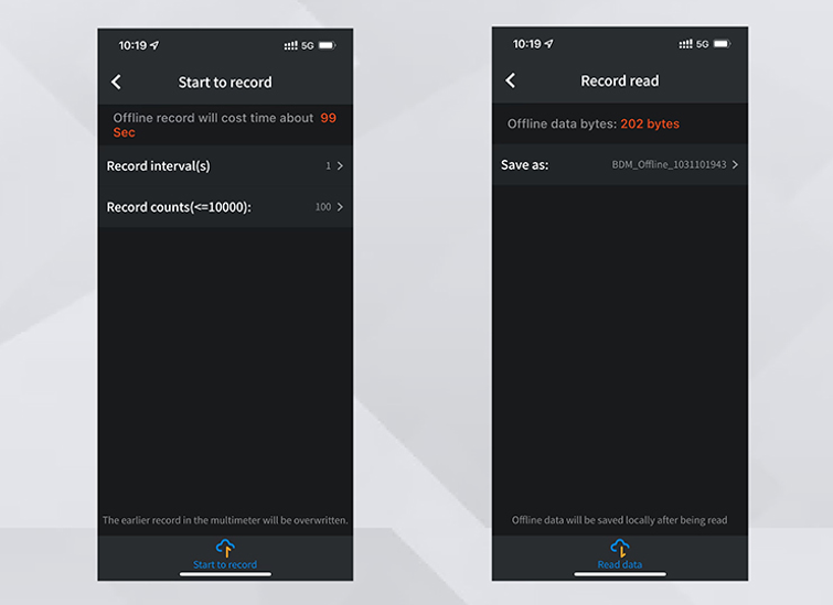 Cрумовимірювальні кліщі СМ2100 - Функція реєстратора